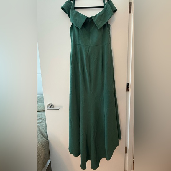 Dark Green Azazie Alice Off-the Shoulder Dress - Picture 4 of 6